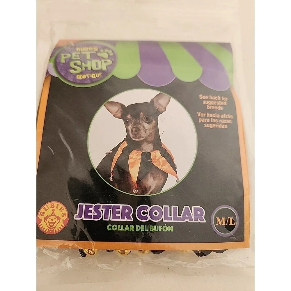 Rubies Pet Shop Boutique Dog Jester Collar Size M/L NEW READ